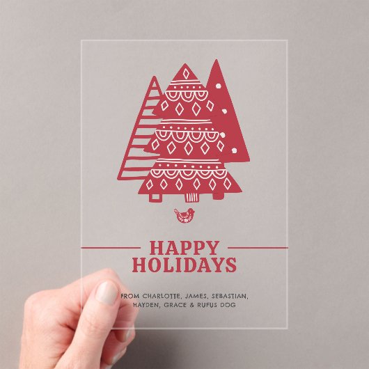 Skandinavischer Tree Nordische Weihnachtszeit Pers Acryleinladungen (Insitu (Handheld))