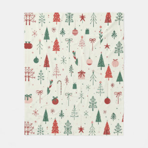 Skandinavischer Urwald Fleecedecke