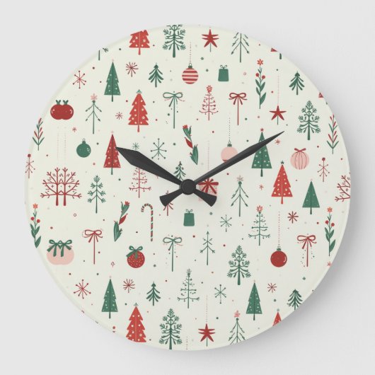 Skandinavischer Urwald Große Wanduhr (Vorderseite)