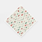 Skandinavischer Urwald Serviette (Ecke)