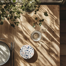 Skandinavischer Vogel- und Blumengestein Untersetz Getränkeuntersetzer