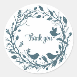 Skandinavischer Volkskranz Runder Aufkleber