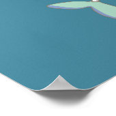 Skandinavischer Wal, Muster von Meerestieren Poster (Ecke)