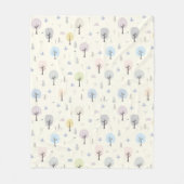 Skandinavischer Wald Nahtloses Muster Fleecedecke (Vorderseite)