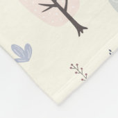 Skandinavischer Wald Nahtloses Muster Fleecedecke (Ecke)