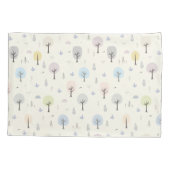 Skandinavischer Wald Nahtloses Muster Kissenbezug (Rückseite)