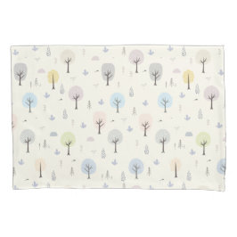 Skandinavischer Wald Nahtloses Muster Kissenbezug