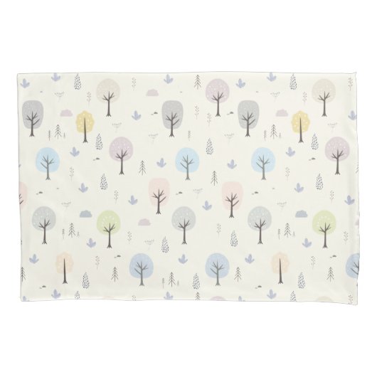 Skandinavischer Wald Nahtloses Muster Kissenbezug (Vorderseite)