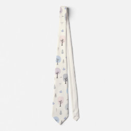 Skandinavischer Wald Nahtloses Muster Krawatte