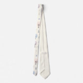 Skandinavischer Wald Nahtloses Muster Krawatte (Rückseite)