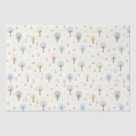 Skandinavischer Wald Nahtloses Muster Seidenpapier