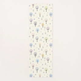 Skandinavischer Wald Nahtloses Muster Yogamatte