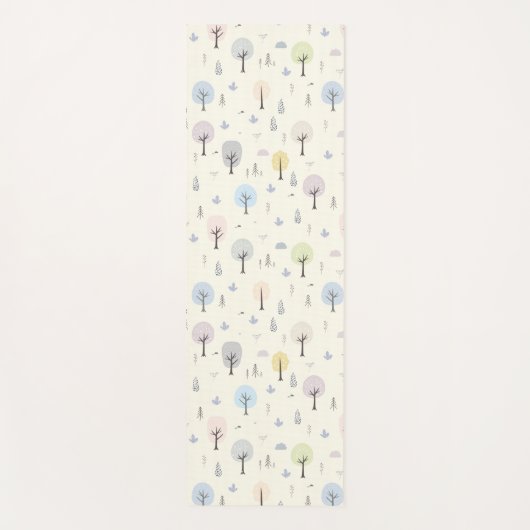 Skandinavischer Wald Nahtloses Muster Yogamatte (Vorderseite)