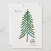 Skandinavischer Weihnachtsbaum Modernes Unternehme Feiertagskarte (Vorderseite)
