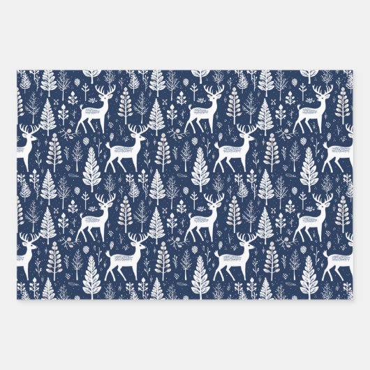 Skandinavischer Weihnachtsbaum Nordic Geschenkpapier Set (Vorderseite 3)