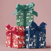 Skandinavischer Weihnachtsbaum Nordic Geschenkpapier Set