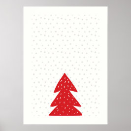 Skandinavischer Weihnachtsbaum Poster