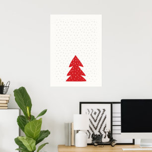 Skandinavischer Weihnachtsbaum Poster
