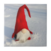 Skandinavischer WeihnachtsGnome Fliese (Vorderseite)