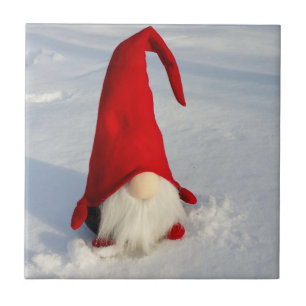 Skandinavischer WeihnachtsGnome Fliese