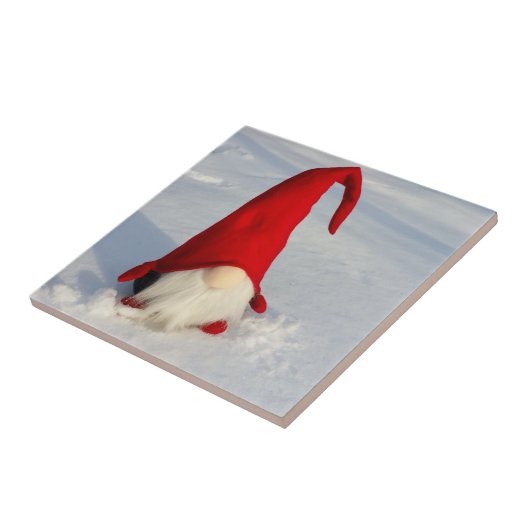 Skandinavischer WeihnachtsGnome Fliese (Seite)