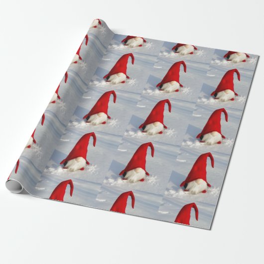 Skandinavischer WeihnachtsGnome Geschenkpapier (Ungerollt)