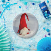 Skandinavischer WeihnachtsGnome Pappteller (Party)