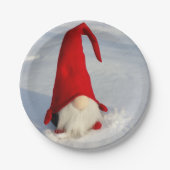Skandinavischer WeihnachtsGnome Pappteller (Vorderseite)