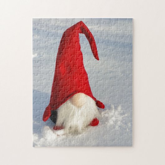 Skandinavischer WeihnachtsGnome Puzzle (Vertikal)
