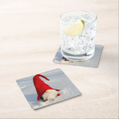 Skandinavischer WeihnachtsGnome Rechteckiger Pappuntersetzer (Vor Ort)