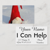 Skandinavischer WeihnachtsGnome Visitenkarte (Vorne/Hinten)