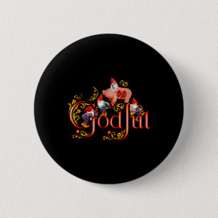 Skandinavischer Weihnachtsgott Jul Marzipan Schwei Button