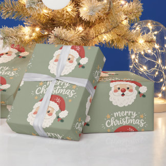 Skandinavischer Weihnachtsmann Frohe Weihnachten Geschenkpapier