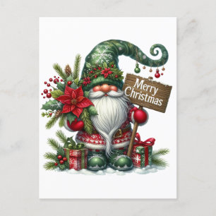 Skandinavischer Weihnachtswichtel Postkarte