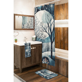 Skandinavischer Winter, anpassbar Badematte