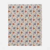 Skandinavischer Winterfuchs und Stechpalmenwald  Fleecedecke (Vorderseite)