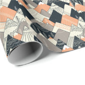 Skandinavisches Art-Gebirgsmuster Geschenkpapier (Rolleneckpunkt)