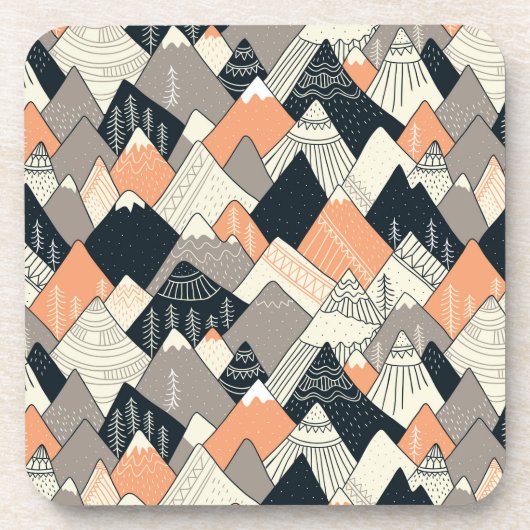 Skandinavisches Art-Gebirgsmuster Getränkeuntersetzer (Vorderseite)