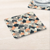 Skandinavisches Art-Gebirgsmuster Rechteckiger Pappuntersetzer (angewinkelt)
