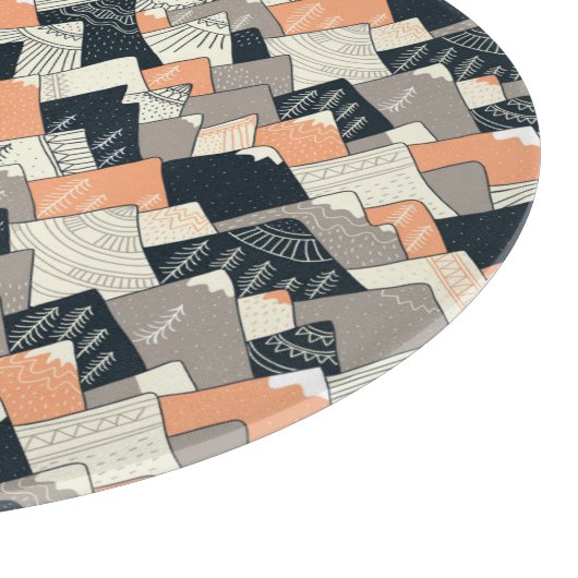 Skandinavisches Art-Gebirgsmuster Schneidebrett (Ecke)
