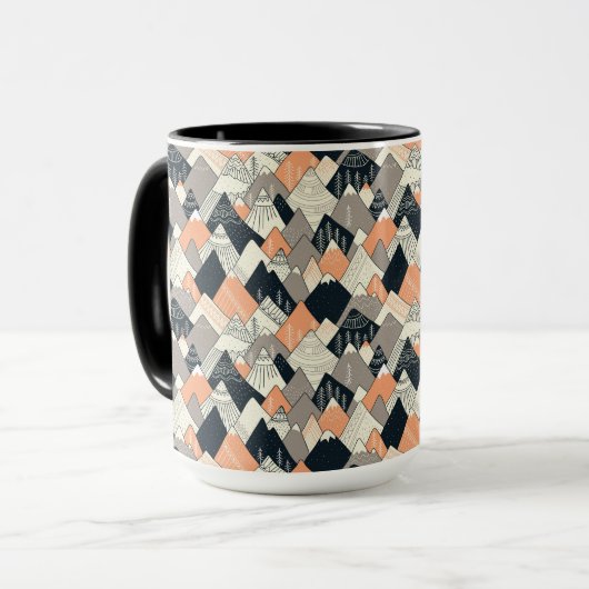 Skandinavisches Art-Gebirgsmuster Tasse (Vorderseite Links)