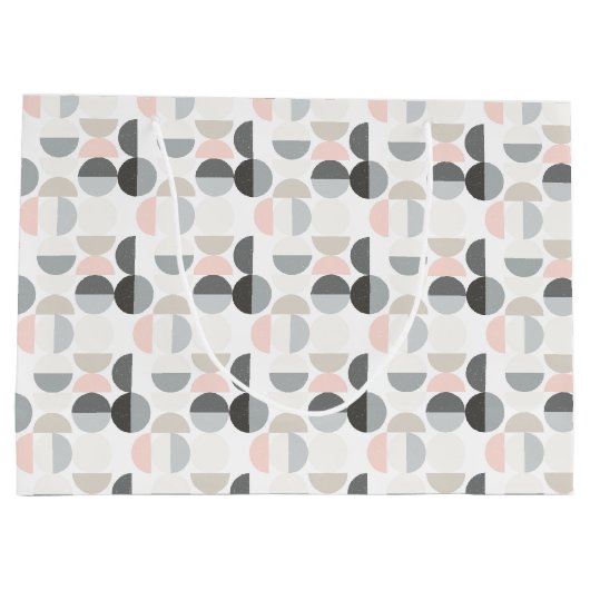 Skandinavisches Art-Halbrund-Muster Große Geschenktüte (Rückseite)