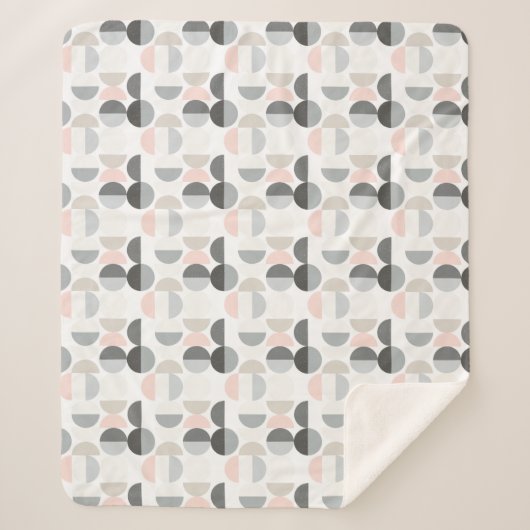 Skandinavisches Art-Halbrund-Muster Sherpadecke (Vorderseite)