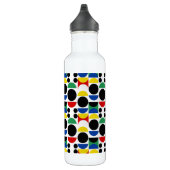 Skandinavisches Bauhaus Mid Century Muster Edelstahlflasche (Rechts)