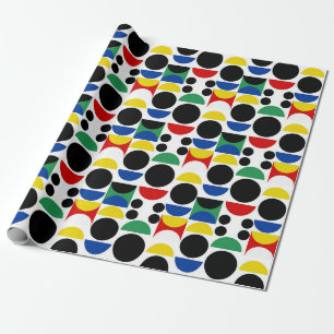 Skandinavisches Bauhaus Mid Century Muster Geschenkpapier