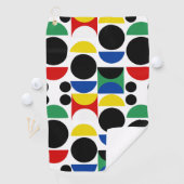 Skandinavisches Bauhaus Mid Century Muster Golfhandtuch (Insitu)