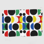 Skandinavisches Bauhaus Mid Century Muster Golfhandtuch (Horizontal)