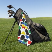 Skandinavisches Bauhaus Mid Century Muster Golfhandtuch (Gras)