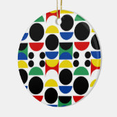 Skandinavisches Bauhaus Mid Century Muster Keramik Ornament (Links)