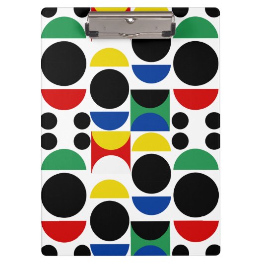 Skandinavisches Bauhaus Mid Century Muster Klemmbrett (Vorderseite)